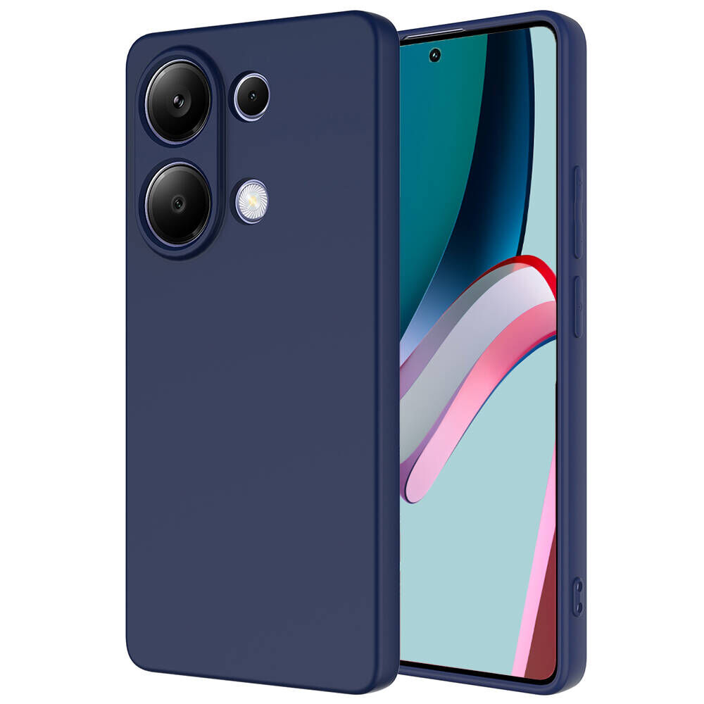 Xiaomi Poco M6 Pro 4G Kılıf Kamera Korumali Mara Lansman Kapak Lacivert
