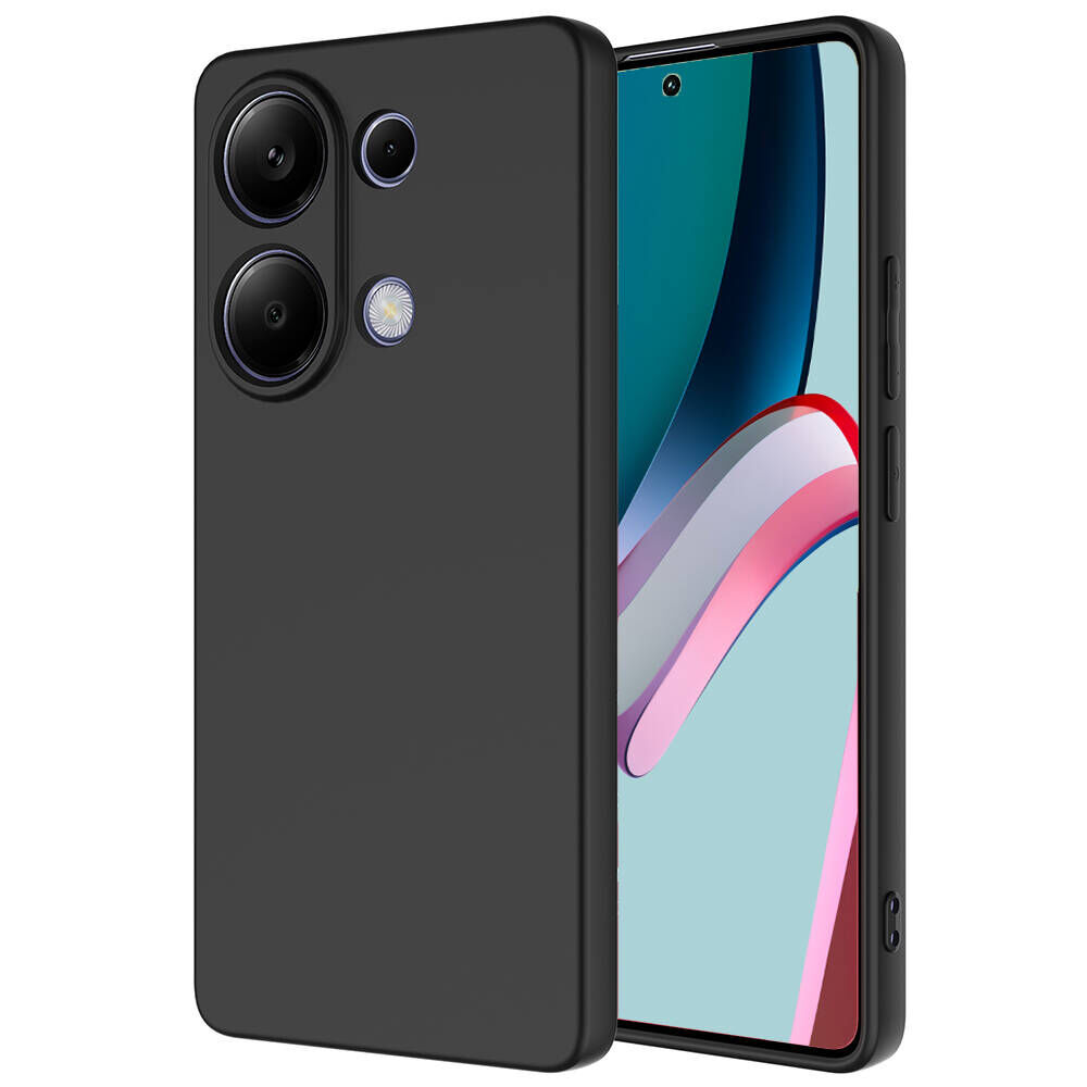 Xiaomi Poco M6 Pro 4G Kılıf Kamera Korumali Mara Lansman Kapak Siyah
