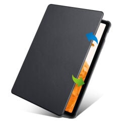 Samsung Galaxy Tab S10 Plus Kılıf Termik Kalem Bölmeli Dönebilen Standlı Kılıf Gri