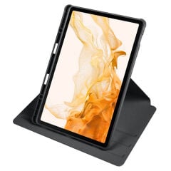Samsung Galaxy Tab S10 Plus Kılıf Termik Kalem Bölmeli Dönebilen Standlı Kılıf Gri