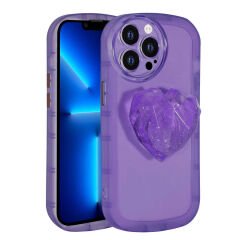 iPhone 13 Pro Kılıf Kamera Korumalı Pop Soketli Renkli Ofro Kapak Mor