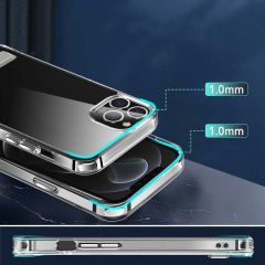 iPhone 13 Pro Kılıf Standlı Şeffaf Silikon  L-Stand Kapak