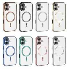 iPhone 16 Plus Kılıf Kamera Korumalı Kablosuz Wireless Şarj Özellikli Demre Kapak