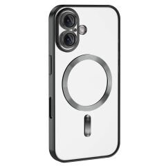 iPhone 16 Plus Kılıf Kamera Korumalı Kablosuz Wireless Şarj Özellikli Demre Kapak