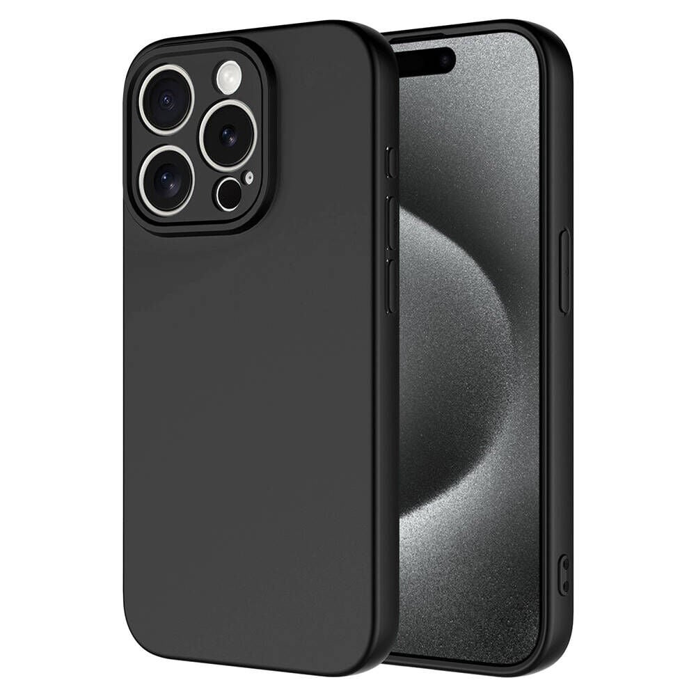 iPhone 15 Pro Kılıf Kamera Korumali Mara Lansman Kapak Siyah