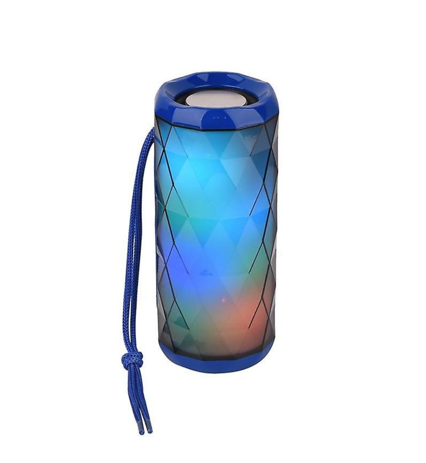 Led İşikli Fm Radyo Hafiza Kart Aux Girişli Bluetooth Hoparlör Speaker 167 Mavi