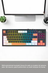 Çoklu Bağlantılı 2.4G +BT +Kablolu RGB Işıklı Q Klavye TK15