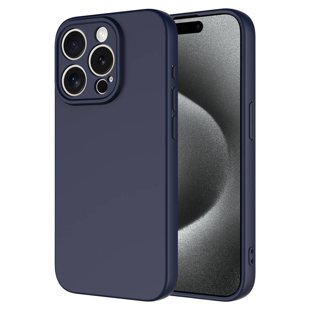 iPhone 15 Pro Kılıf Kamera Korumali Mara Lansman Kapak Lacivert