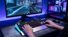 Oyuncu Klavyesi Rgb Işıklı Mekanik Ergonomik Kablolu Klavye TK13