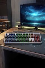 Oyuncu Klavyesi Rgb Işıklı Mekanik Ergonomik Kablolu Klavye TK13
