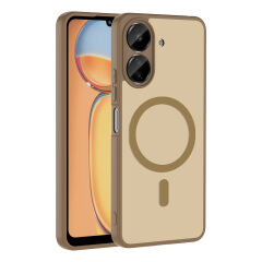 Xiaomi Redmi 13C Uyumlu Kılıf Mat Magsafe Şarj Özellikli Hassas Butonlu Renkli Yumuşak Kenarlı Premium Babet Kapak