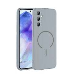 Samsung Galaxy A35 Kılıf Meta Lansman M-Safe Kamera Korumalı içi Kadife Yumuşak Renkli Süet Silikon Siyah