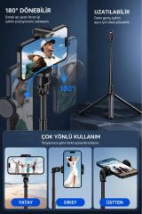 Tripod Çok Amaçlı Kumandalı 1.77M Selfie Çubuğu TT01 Beyaz