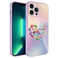 iPhone 13 Pro Kılıf Kamera Korumalı Desenli Sert Silikon Epoksi Kapak