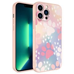 iPhone 13 Pro Kılıf Kamera Korumalı Desenli Sert Silikon Epoksi Kapak
