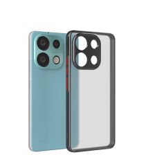 Xiaomi Redmi Note 13 4G Kılıf Mat Kamera Korumalı Renkli Tuşlu Sert Silikon Hux Kapak