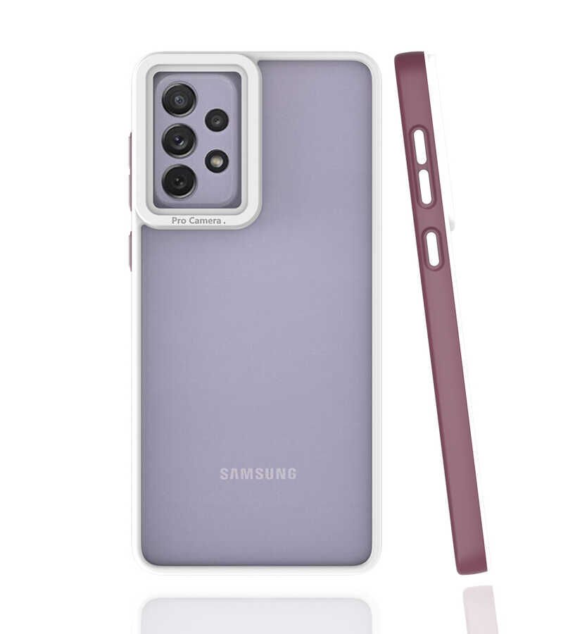 Samsung Galaxy A73 Mima  kapak kılıf Mürdüm