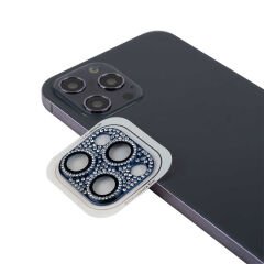 iPhone 11 Pro CL-08 Kamera Lens Koruyucu Mavi