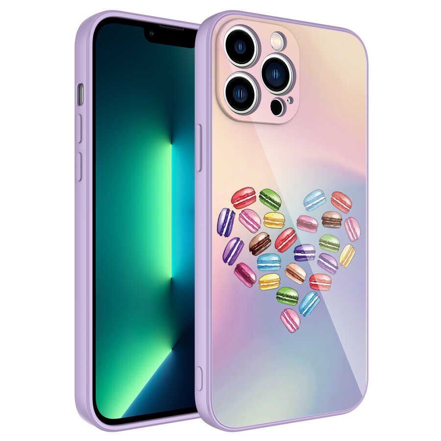 iPhone 13 Pro Kılıf Kamera Korumalı Desenli Sert Silikon Epoksi Kapak NO1