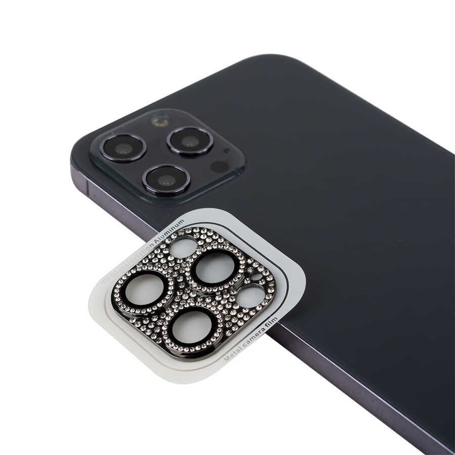 iPhone 11 Pro CL-08 Kamera Lens Koruyucu Siyah