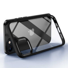 iPhone 12 Kılıf Renkli Silikon Kenarlı Krom Kapak