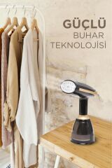 KY-003 Siyah Buharlı Kırışık Giderici 1500w Taşınabilir Seyahat boy dikey ütü