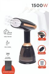 KY-003 Siyah Buharlı Kırışık Giderici 1500w Taşınabilir Seyahat boy dikey ütü