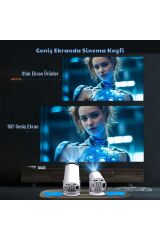 HY300 Pro Taşınabilir Android Projeksiyon En Güncel Versiyon Wifi Destekli Akıllı Sinema Projektör Ultra Hd