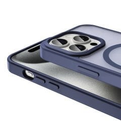 iPhone 15 Pro Max Kılıf Magsafe Şarj Özellikli Mat Arka Yüzey Sio Kapak