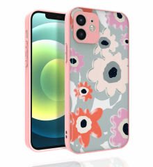iPhone 12 Kılıf Desenli Kamera Korumalı Parlak Nora Kapak NO6