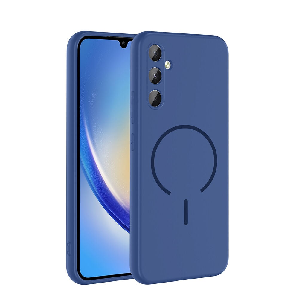 Samsung Galaxy A34 Kılıf Meta Lansman M-Safe Kamera Korumalı içi Kadife Yumuşak Renkli Süet Silikon
