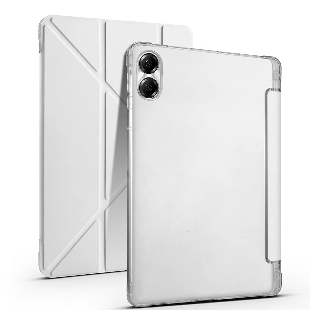 Huawei Honor X9 11.5' Kılıf Tri Folding Kalem Bölmeli Standlı Kılıf Gri