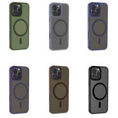 iPhone 16 Pro Max Kılıf Kablosuz Şarj Özellikli Mat Arka Yüzey Sio Kapak