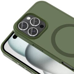 iPhone 16 Pro Max Kılıf Kablosuz Şarj Özellikli Mat Arka Yüzey Sio Kapak