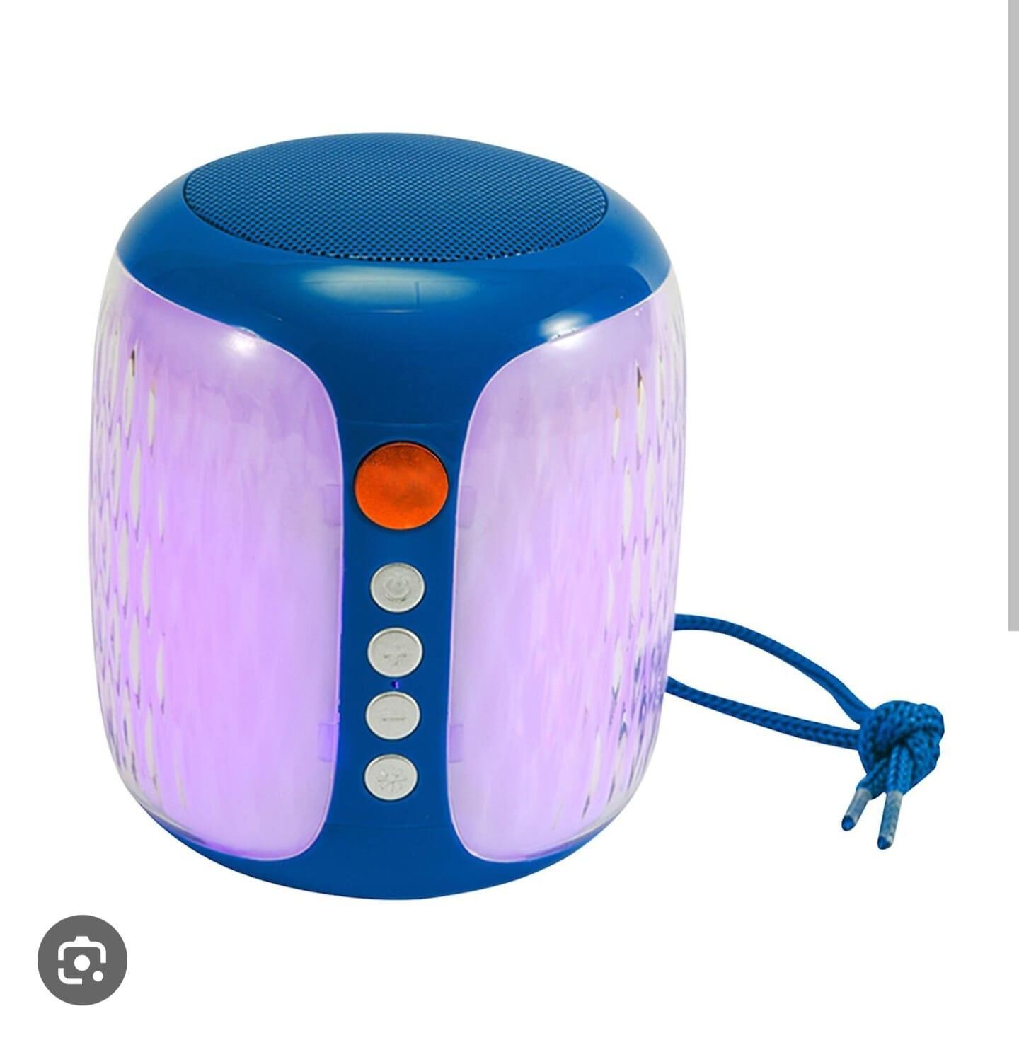 Led İşikli  Hafiza Kart Aux Girişli Bluetooth Hoparlör Speaker 611 Mavi