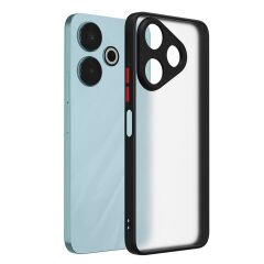 Xiaomi Redmi 13 4G Kılıf Mat Kamera Korumalı Renkli Tuşlu Sert Silikon Hux Kapak