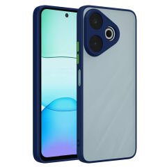 Xiaomi Redmi 13 4G Kılıf Mat Kamera Korumalı Renkli Tuşlu Sert Silikon Hux Kapak