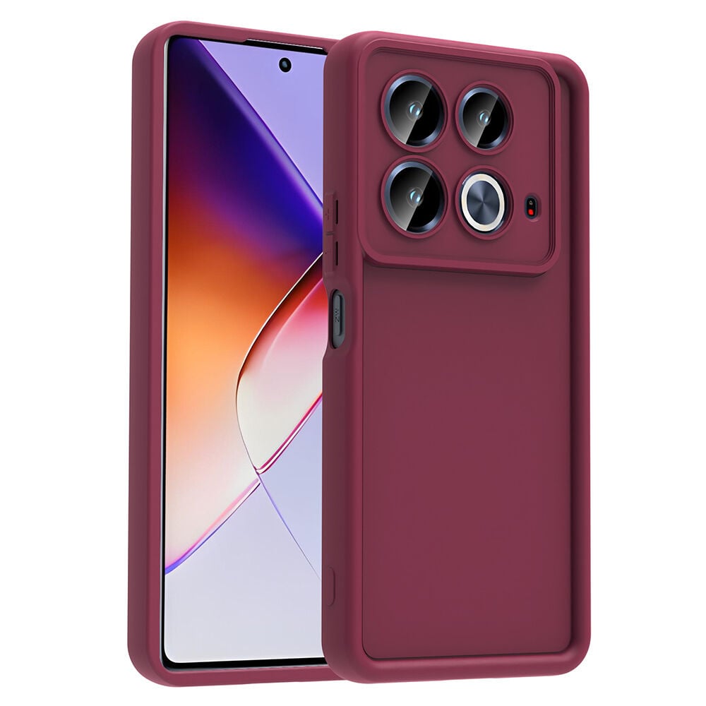 İnfinix Note 40 Pro Kılıf Kamera Korumalı Ananas Kapak Mürdüm