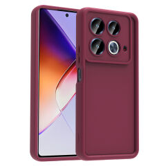 İnfinix Note 40 Pro Kılıf Kamera Korumalı Ananas Kapak Mürdüm
