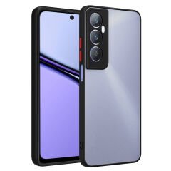 Realme C65 4G Kılıf Mat Kamera Korumalı Renkli Tuşlu Sert Silikon Hux Kapak