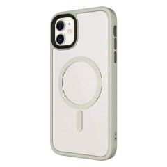 iPhone 11 Kılıf Mat Arka Yüzey Wireless Şarj Özellikli Flet Magsafe Kapak