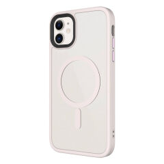 iPhone 11 Kılıf Mat Arka Yüzey Wireless Şarj Özellikli Flet Magsafe Kapak