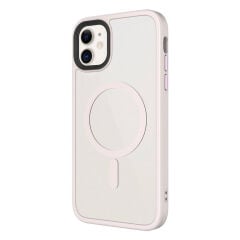 iPhone 11 Kılıf Mat Arka Yüzey Wireless Şarj Özellikli Flet Magsafe Kapak