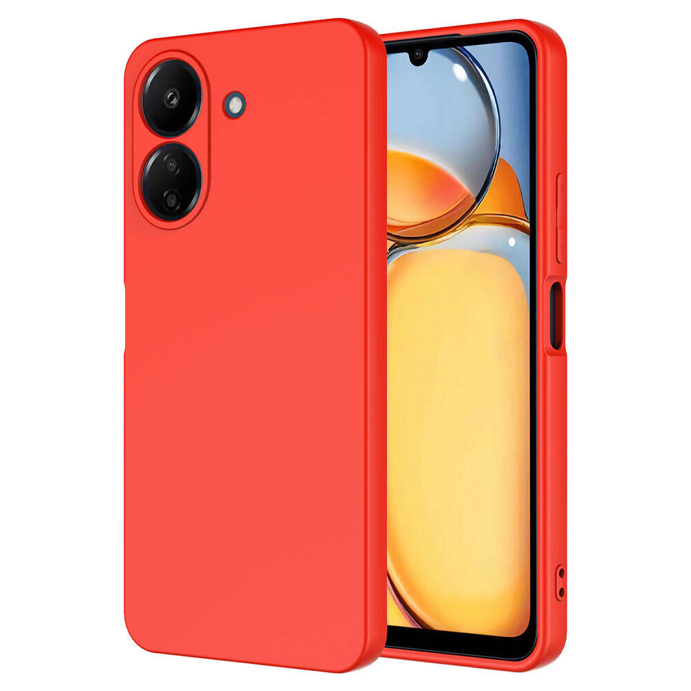 Xiaomi Poco C65 Kılıf Kamera Korumali Mara Lansman Kapak Kırmızı