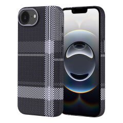 iPhone 16E Kılıf Kablosuz Şarj Özellikli Karbon Fiber Görünümlü Nekst Kapak