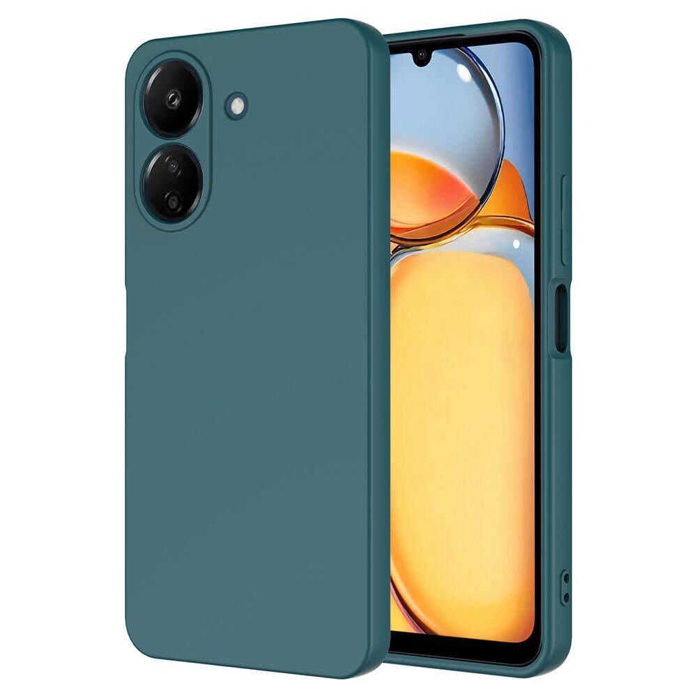 Xiaomi Poco C65 Kılıf Kamera Korumali Mara Lansman Kapak Koyu Yeşil