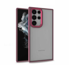 Samsung Galaxy S22 Ultra Kılıf Kamera Çıkıntılı Arkası Şeffaf Köşeleri Parlak Renkli Işlemeli Flora Kapak