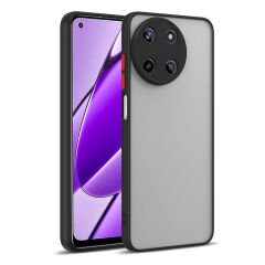 Realme 11 4G Kılıf Mat Kamera Korumalı Renkli Tuşlu Sert Silikon Hux Kapak