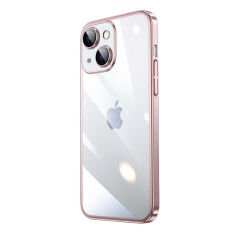 iPhone 14 Plus Kılıf Sert PC Renkli Çerçeveli  Riksos Kapak