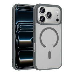 iPhone 17 Pro Max Kılıf Mat Magsafe Şarj Özellikli Hassas Butonlu Renkli Yumuşak Kenarlı Premium Babet Kapak